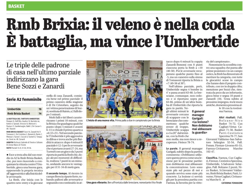 Giornale di Brescia del 6 Ottobre 2020