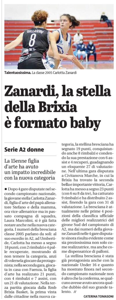 Giornale di Brescia del 27 Ottobre 2020