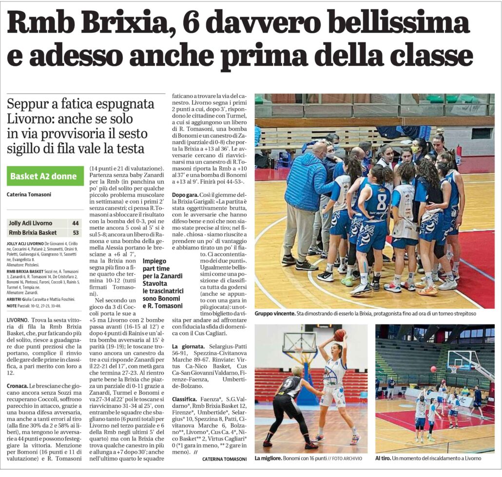 Giornale di Brescia del 23 Novembre 2020 