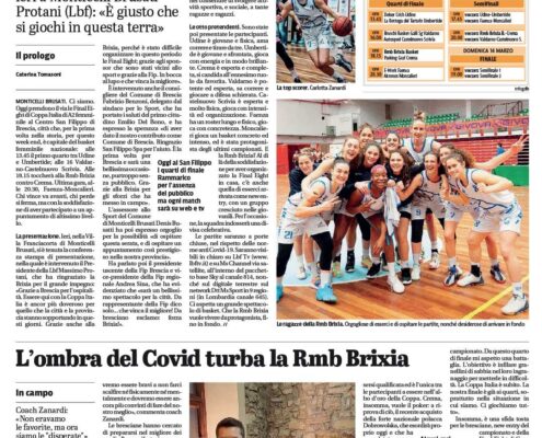 Giornale di Brescia del 12 Marzo 2021
