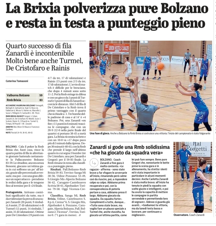 Dal Giornale di Brescia del 31 Ottobre 2021