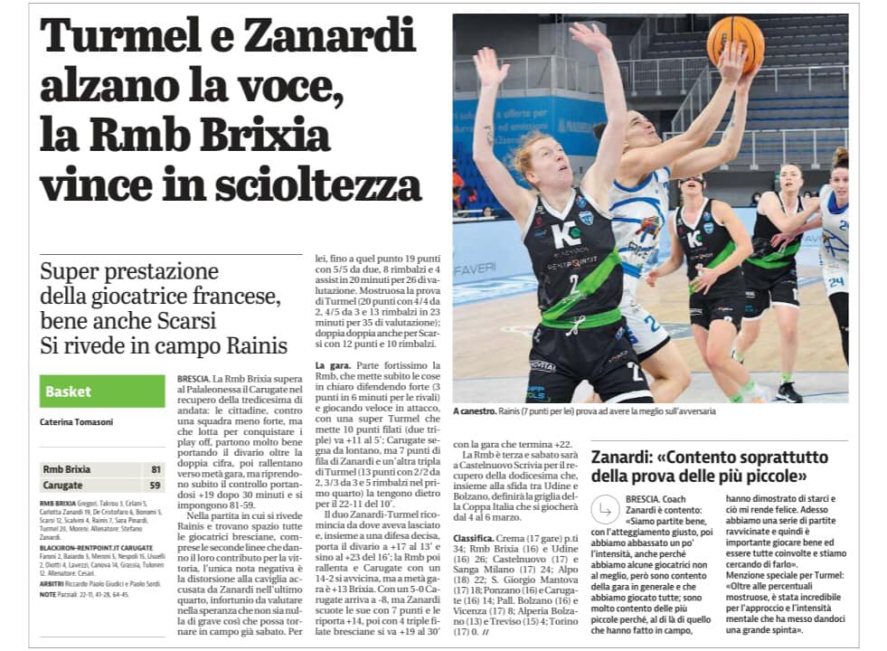 Dal Giornale di Brescia del 24 Febbraio 2022