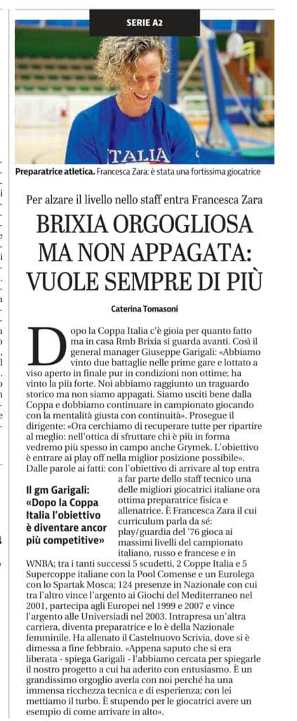 Dal Giornale di Brescia del 8 Marzo 2022