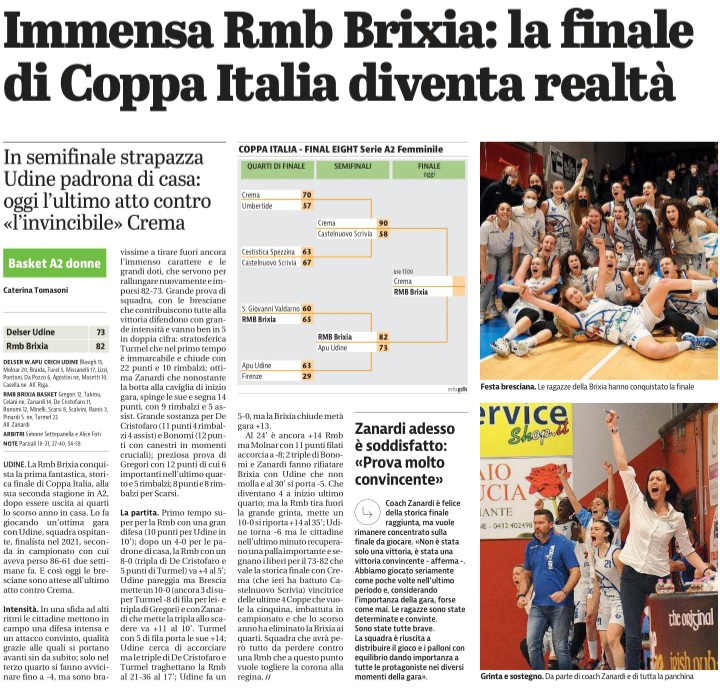 Dal Giornale di Brescia del 6 Marzo 2022