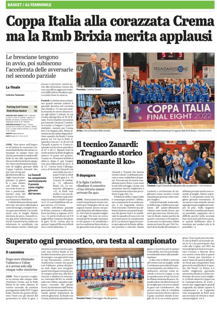 Dal Giornale di Brescia del 7 Marzo 2022