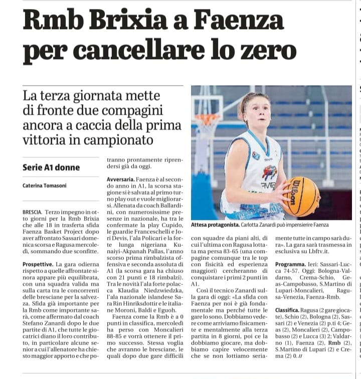 Dal Giornale di Brescia del 9 Ottobre 2022